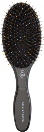 Olivia Garden EXPERT CARE OVAL Boar&Nylon Bristles Black
