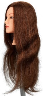 Fripac Übungskopf 100% Echthaar 60 cm, hellbraun – Bild 2