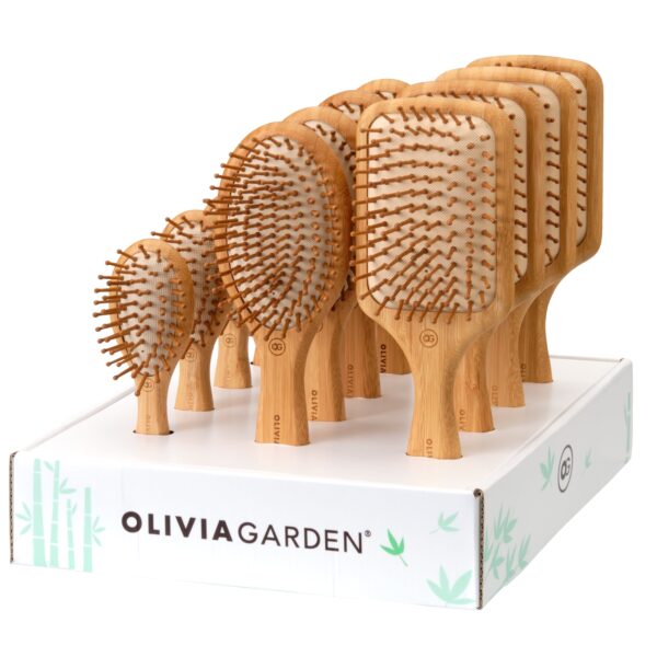 Olivia Garden Bamboo Touch Massagebürsten, 12er Display
