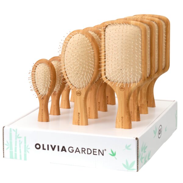 Olivia Garden Bamboo Touch Nylon Entwirrungsbürsten 12er Display